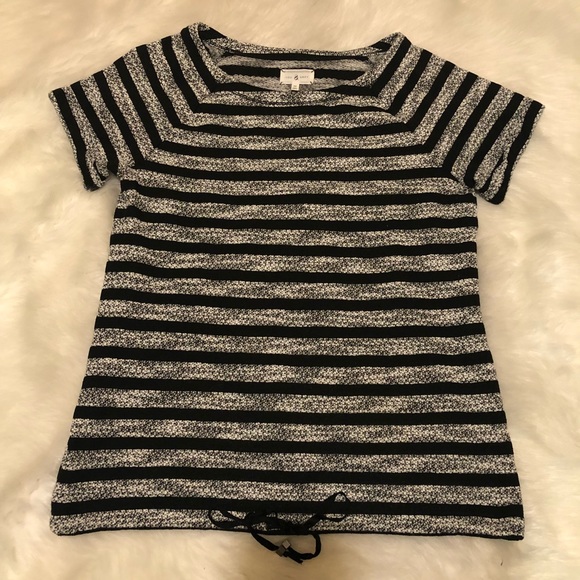 Lou & Grey Tops - Lou & Grey textured stripes drawstring top